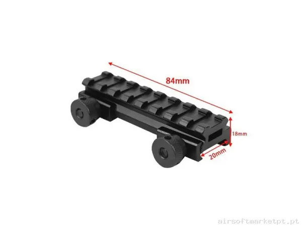 Montura Rail Picatinny 85 Mm Metálico — Peças Internas (AEG) — Airsoft Market PT