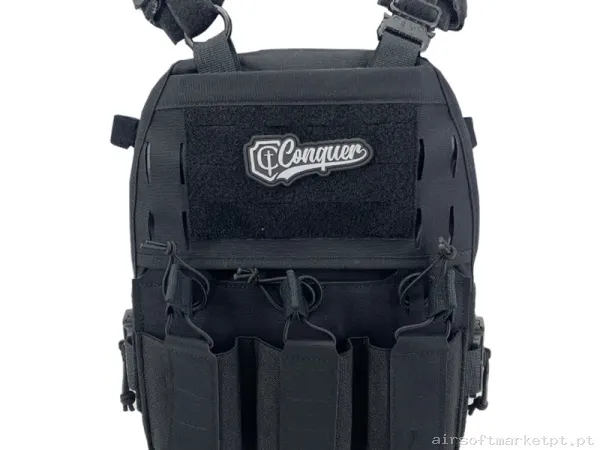 Chaleco Conquer MTPC Negro — Coletes & Rigs — Airsoft Market PT