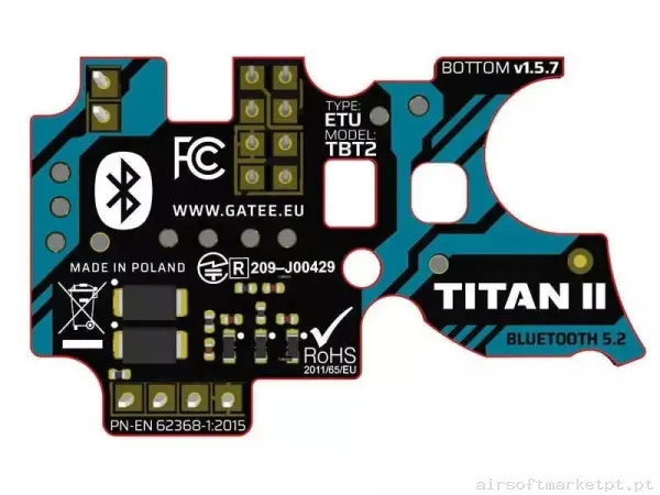 GATILLO ELECTRONICO GATE TITAN II BLUETOOTH VER.2 EXPERT CABLEADO TRASERO — Peças Internas (AEG) — Airsoft Market PT