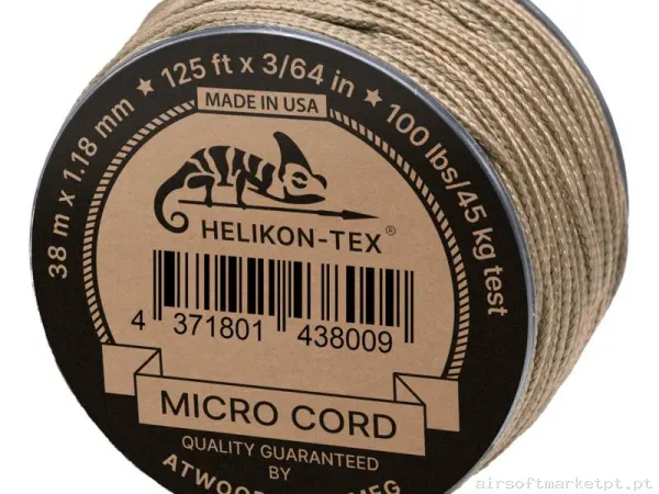 Corda Multiusos Helikon-Tex Micro Cord 125ft coyote — Acessórios & Componentes — Airsoft Market PT
