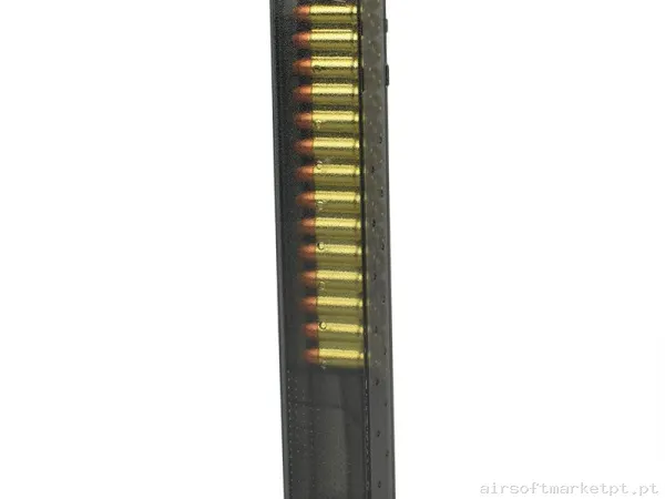 Magazine Réplica Midcap ICS Pdw9 Polímero 120 Bbs negro — Carregadores / Magazines — Airsoft Market PT
