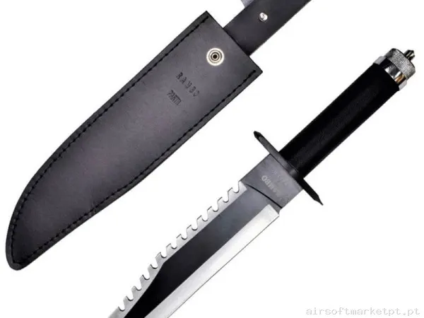 Faca de Caça Rambo II 25cm RM-H2 com Capa — Ferramentas — Airsoft Market PT