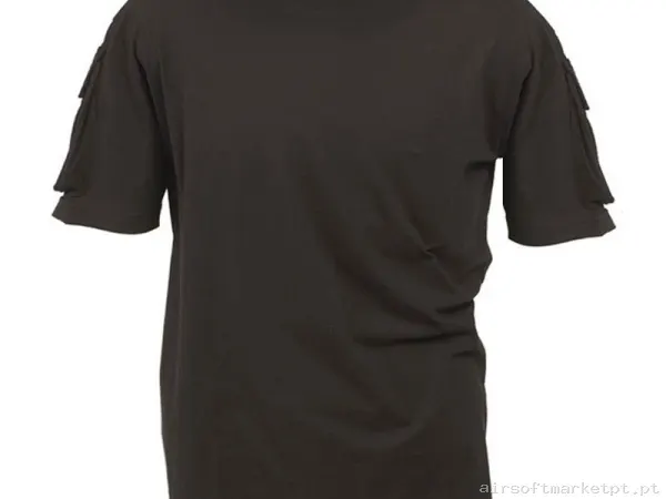 Camiseta Tática Manga Curta Mil-Tec Tactical T-Shirt preta — Vestuário (Fardas) — Airsoft Market PT