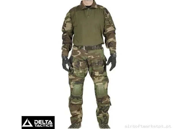 DELTA TACTICS UNIFORME DE COMBATE WOODLAND - S — Vestuário (Fardas) — Airsoft Market PT