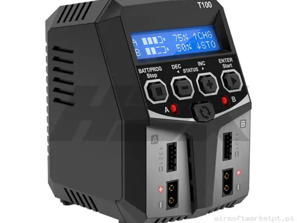 Carregador Balanceador Bateria Lipo/Life/Li-Ion/Nimh Nimrod T100 7.4v/11.1v — Carregadores / Magazines — Airsoft Market PT