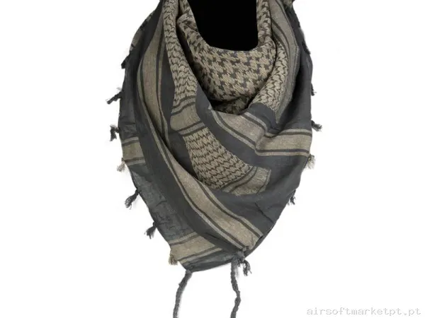 Lenço Tático Mil-Tec Palestino Shemagh preto/Verde Fg — Vestuário (Fardas) — Airsoft Market PT