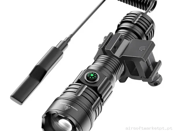 Lanterna Tática Oem Jf030 com Pulsador preta — Lanternas & Lasers — Airsoft Market PT