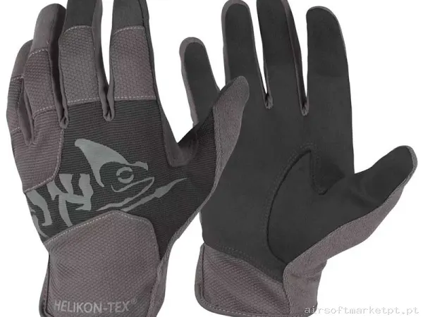 Luvas Helikon-Tex All Round Fit Gloves preto/cinza — Gear Táctico — Airsoft Market PT