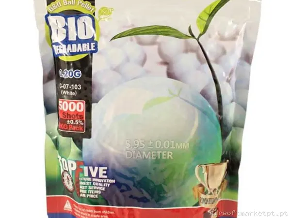 BBs Bio 0.20g G&G 1kg Brancas — Munição (BBs) — Airsoft Market PT