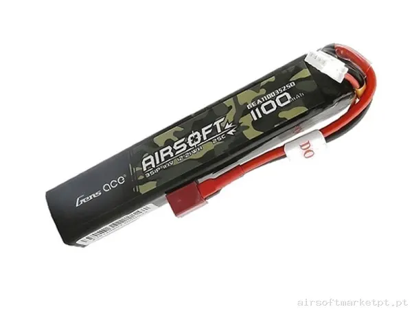 BATERÍA INTELIGENTE GENS ACE 1100MAH 25C 11.1V STICK TDEAN — Baterias & Carregadores — Airsoft Market PT