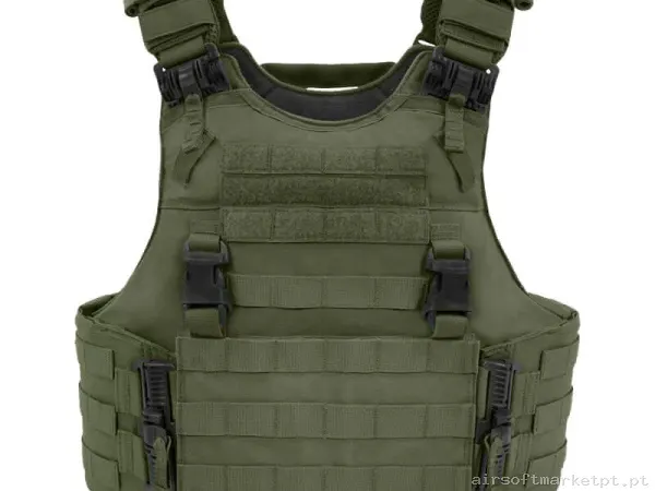 Colete Qrc Porta Placas Warrior Assault Quad Release Plate Carrier verde od — Coletes & Rigs — Airsoft Market PT