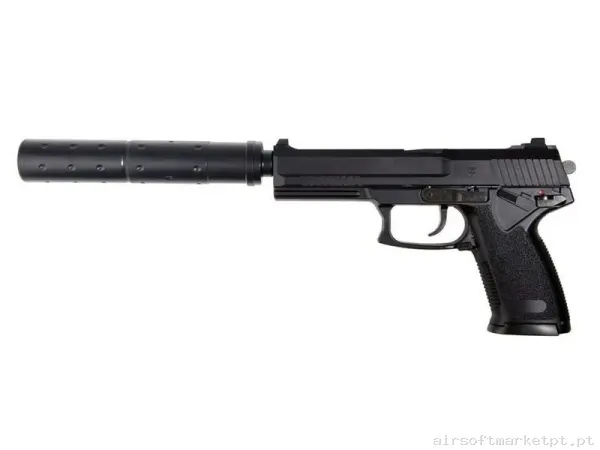 PISTOLA MK23 SAIGO 23 SOCOM Gas Negra — Pistolas — Airsoft Market PT