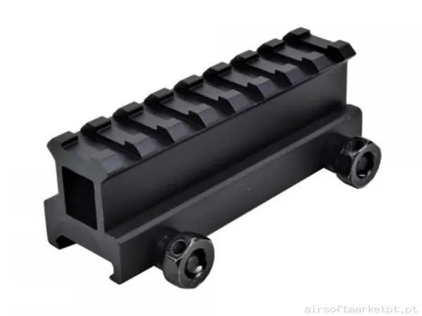 Externo Sobremontura RIS Js Tactical 1" 8 Slot negra — Acessórios & Componentes — Airsoft Market PT