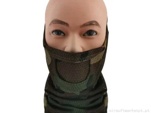 Máscara Proteção Balaclava Cygnus Armory Face Warrior Gen.2 Woodland — Proteção Ocular & Facial — Airsoft Market PT