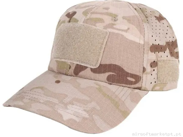 Boné de Beisebol Velcro Combat Zone 2025 Estilo multicam Arid — Proteção Ocular & Facial — Airsoft Market PT