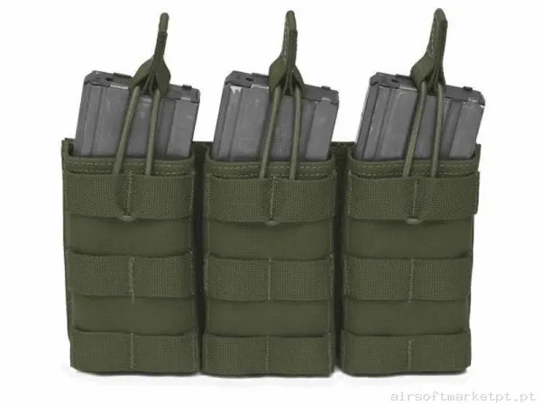 Magazine Pouch Triplo M4 Warrior Assault Open Top verde od — Coletes & Rigs — Airsoft Market PT
