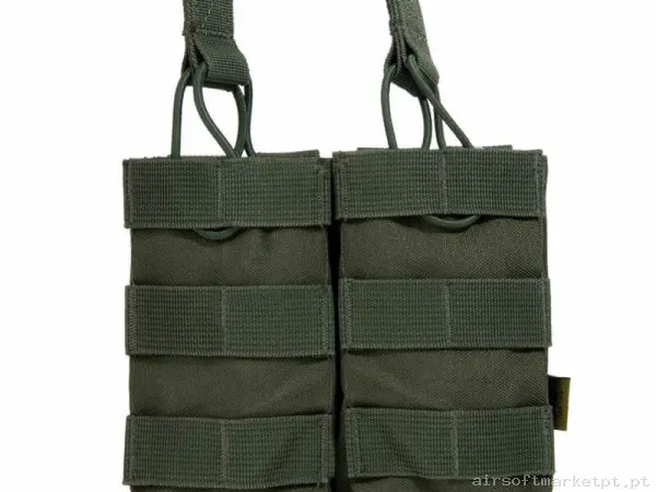 Pouch Magazine Pouch Doble M4 Delta Tactics Open Top verde od — Coletes & Rigs — Airsoft Market PT