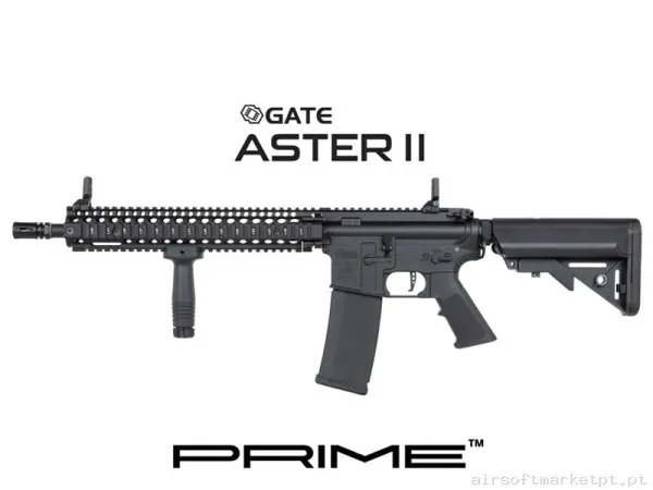 RÉPLICA AEG MK18 DANIEL DEFENSE SA-P26 PRIME ASTER II MOTOR BRUSHLESS SPECNA ARMS NEGRA — Rifles de Assalto (AR/M4/AK) — Airsoft Market PT