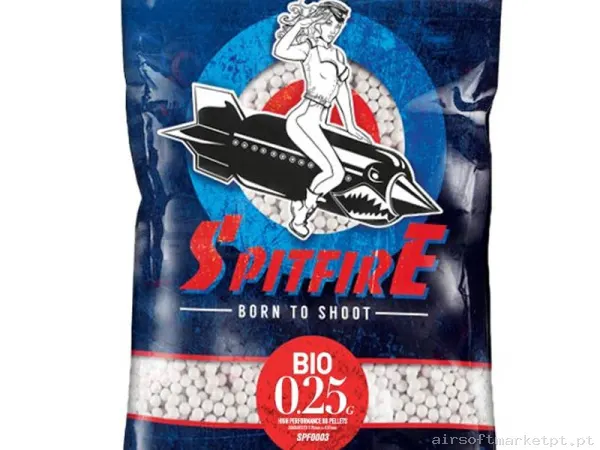 BBs Bio 0.25g Spitfire 1kg Brancas — Munição (BBs) — Airsoft Market PT