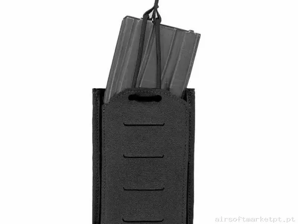 Pouch Magazine Pouch M4 Warrior Assault Láser Cut Single Bungee Open Top negro — Coletes & Rigs — Airsoft Market PT