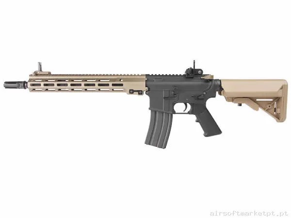 Réplica airsoft AEG M4 Tokyo Marui Urg-I Sopmod Block 3 Recoil Next Gen preto/Tan — Rifles de Assalto (AR/M4/AK) — Airsoft Market PT