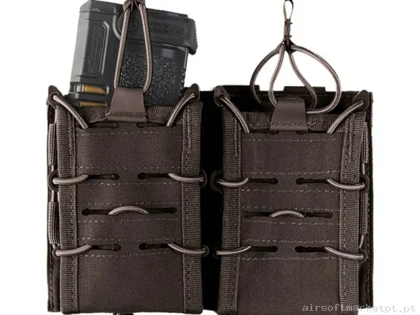 Pouch Magazine Pouch Doble M4 Mil-Tec Open Top Flex Double Mag negro — Coletes & Rigs — Airsoft Market PT