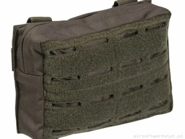 PORTA-MUNIÇÕES MULTIUSOS MIL-TEC PEQUENO LASER CUT C/MOLLE FRONTAL VERDE OD — Coletes & Rigs — Airsoft Market PT