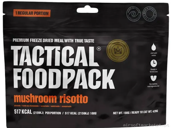 Comida Tactical Foodpack Risotto de Cogumelos (Vegetariano) — Outros — Airsoft Market PT