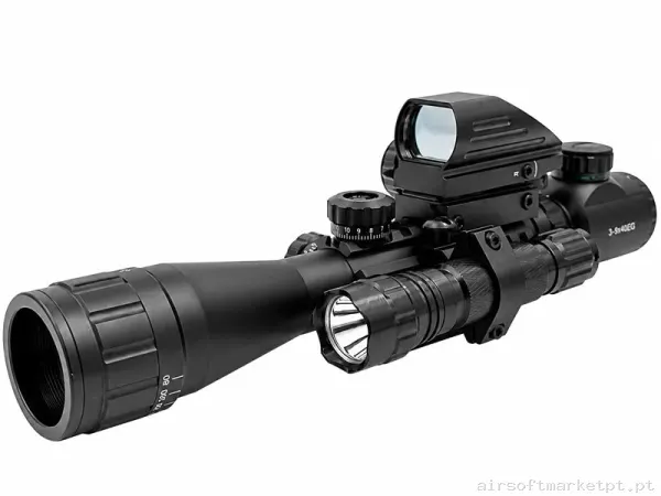 Visor Arsenic Argon 3-9x40 Eg + Combo Negro — Miras & Ópticas — Airsoft Market PT