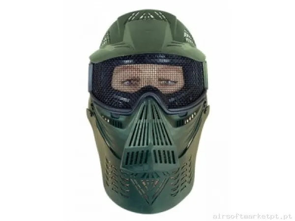 Máscara Protetora PVC Verde — Capacetes — Airsoft Market PT