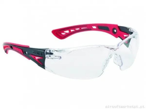 Bollé Rush+ Patilla: Roja - Lente: Transparente — Proteção Ocular & Facial — Airsoft Market PT