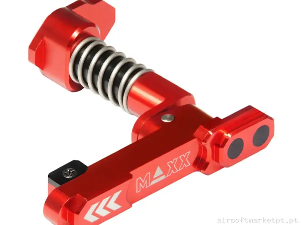 Externo Reten de Magazine M4 Ambidiestro Maxx Model Style B vermelho — Acessórios & Componentes — Airsoft Market PT