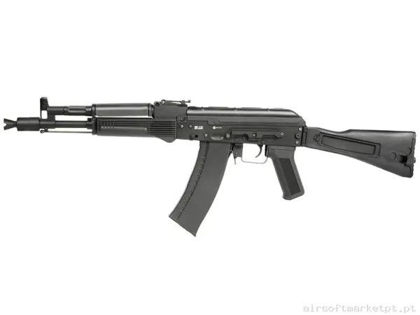 Réplica AEG Ak Evolution E-104 Tanker Full Metal negra — Rifles de Assalto (AR/M4/AK) — Airsoft Market PT
