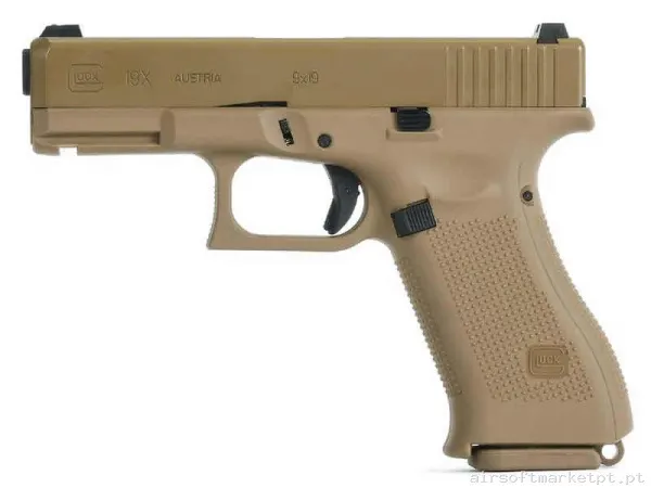 Réplica GBB Pistola Glock 19x Umarex tan (By VFC) — Pistolas — Airsoft Market PT