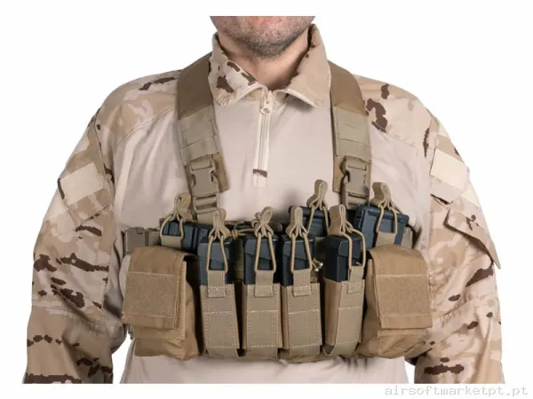 colete Chest Rig Delta Tactics Force Mk1 coyote — Coletes & Rigs — Airsoft Market PT