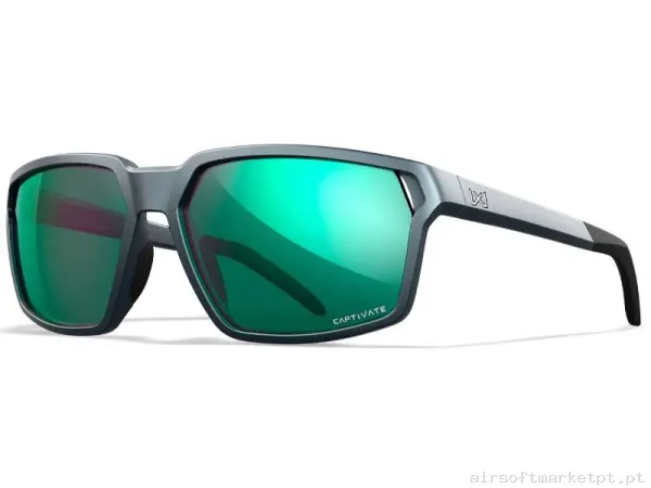 Óculos Wiley X Sierra Captivate verde Polarizadas Grises — Proteção Ocular & Facial — Airsoft Market PT