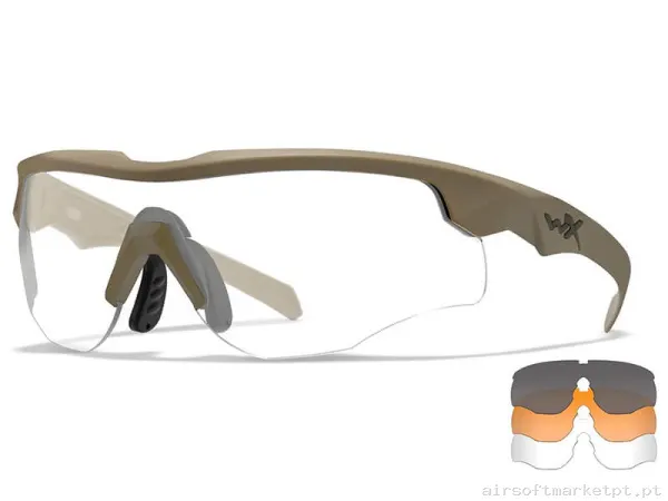 Óculos Wiley X Rogue Comm 3 Lentes tan — Proteção Ocular & Facial — Airsoft Market PT