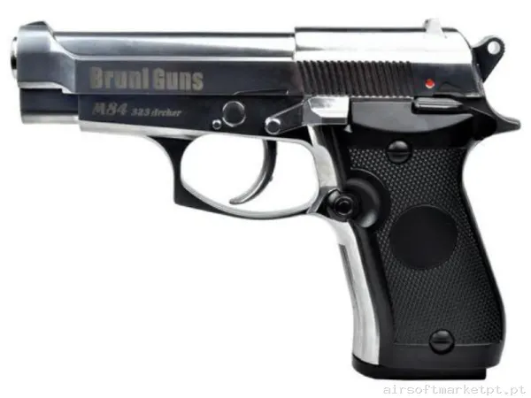 Airgun CO2 4.5mm Pistola Bruni M84 BR-323MS Prata — Armas (Réplicas) — Airsoft Market PT
