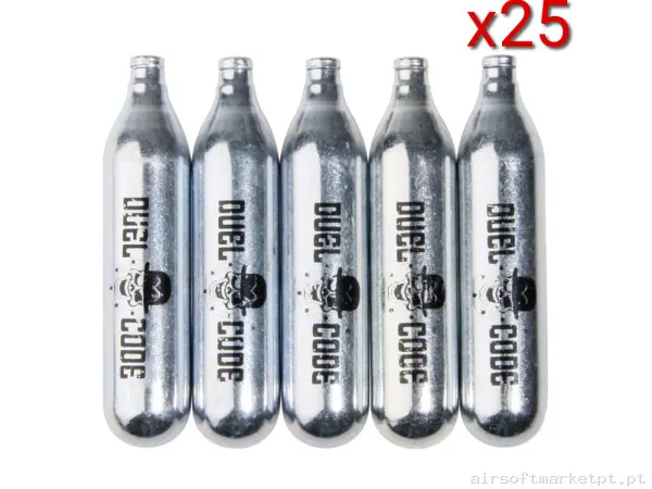 Bombona CO2 12gr Pacote Duel Code 25u — Gás & CO2 — Airsoft Market PT
