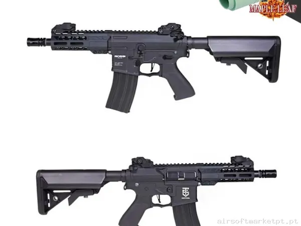 ROSSI M4 SENTINEL OMEGA CON GATILLO ELECTRÓNICO NEGRA - MEJORADA MAPLE LEAF — Rifles de Assalto (AR/M4/AK) — Airsoft Market PT