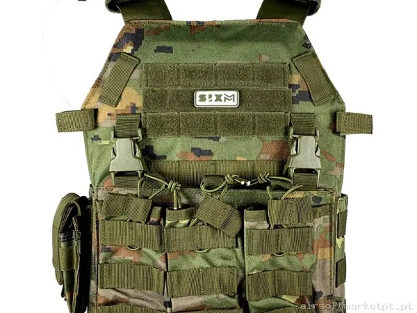 Colete Sixmm 6094s Boscoso Pixelado — Coletes & Rigs — Airsoft Market PT