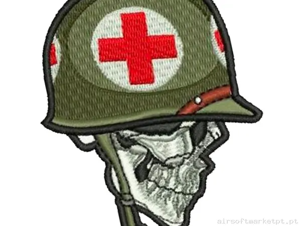 Parche Tela Calavera Médico F168 — Vestuário (Fardas) — Airsoft Market PT