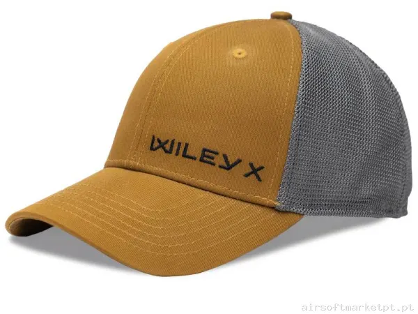Boné de Beisebol Wiley X Trucker Cap negro tan/Cinza — Proteção Ocular & Facial — Airsoft Market PT