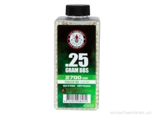 Bolas Traçantes 0,25 PVC G&G — Munição (BBs) — Airsoft Market PT