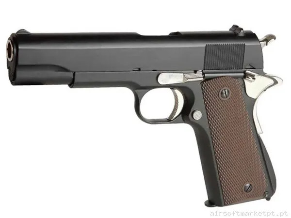 Réplica GBB Pistola 1911 Golden Eagle A1 Clássica preta/Cinza — Pistolas — Airsoft Market PT