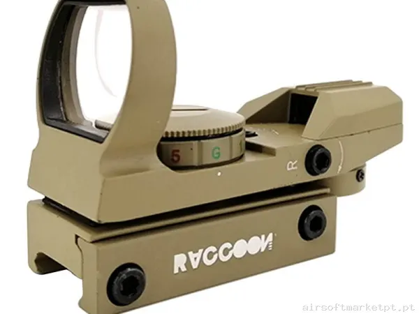 Mira Ponto vermelho Reflex Samurai Raccoon Akedo Rrd010 tan — Miras & Ópticas — Airsoft Market PT