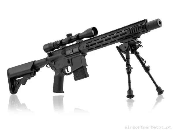 Fusil Lt-32 Dmr Lancer Tactical Negro + Mira + Bipode — Rifles de Assalto (AR/M4/AK) — Airsoft Market PT