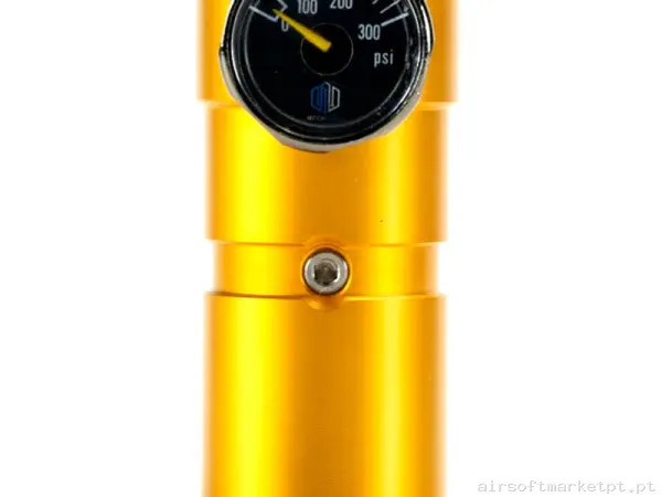 Regulador HPA Mechlabs Flo J 40-200 Psi Dourado — HPA & Linhas — Airsoft Market PT