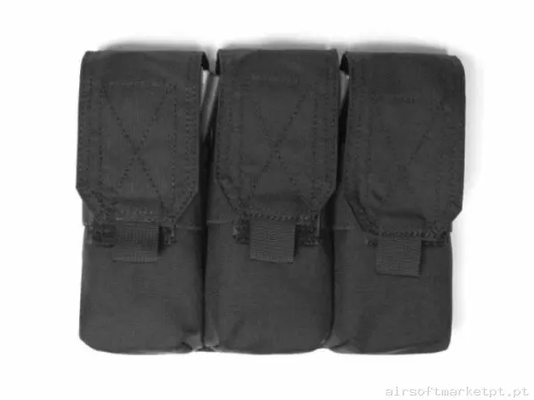 Pouch Magazine Pouch Triplo M4 Warrior Assault de Doble Capacidade 5.56 preto — Coletes & Rigs — Airsoft Market PT
