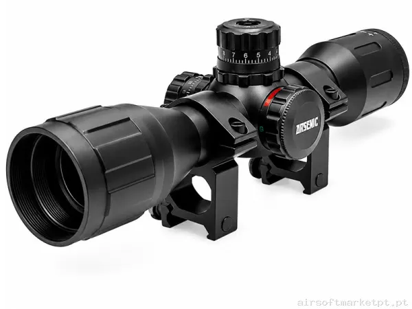 Visor Arsenic Argon 4x32 AOE Negro - Ajuste Exterior — Miras & Ópticas — Airsoft Market PT